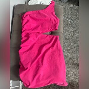 Zara Hot Pink Strapless Dress